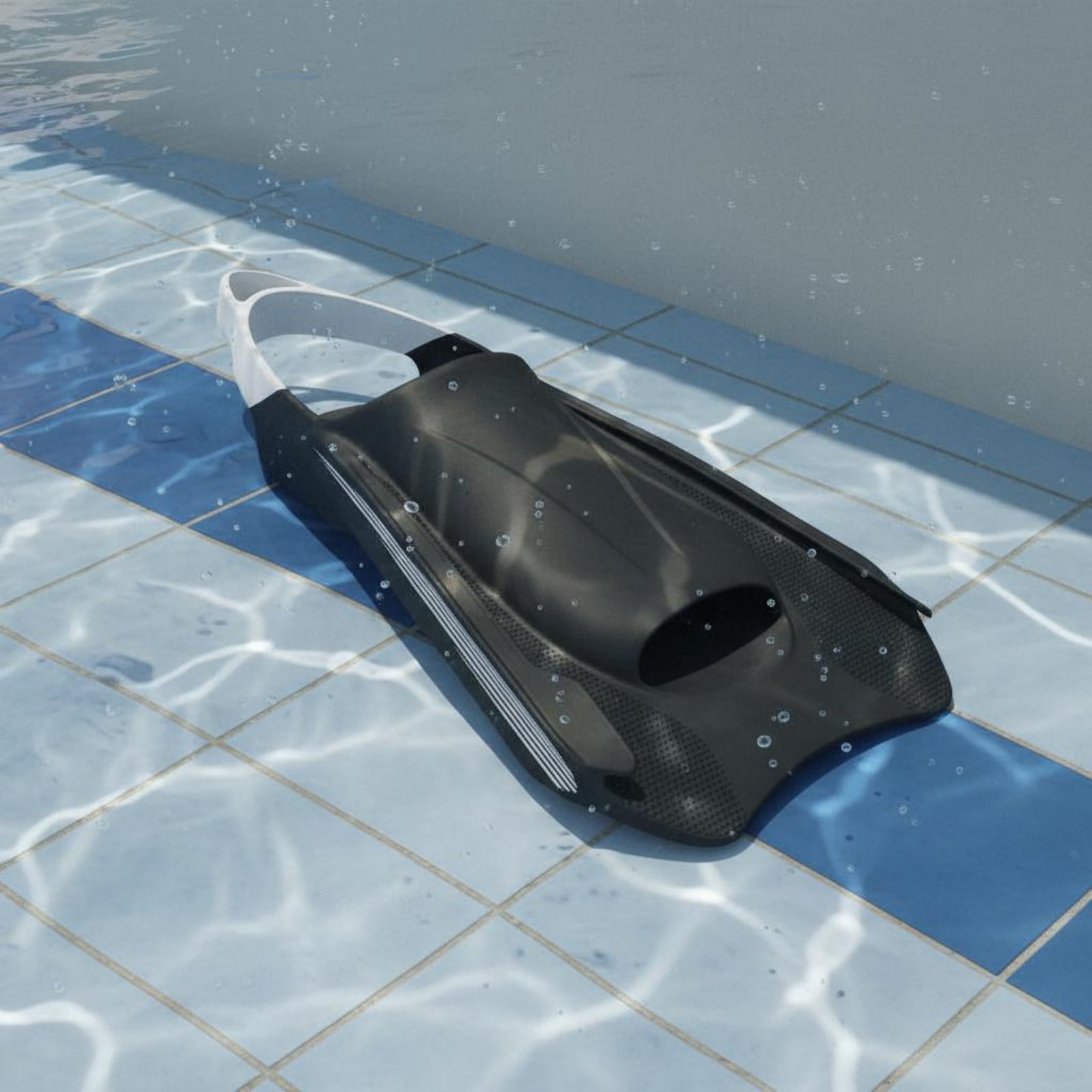 Swim Fin Short Blade - زعانف سباحة سيليكون مرنة قصيرة، معدات