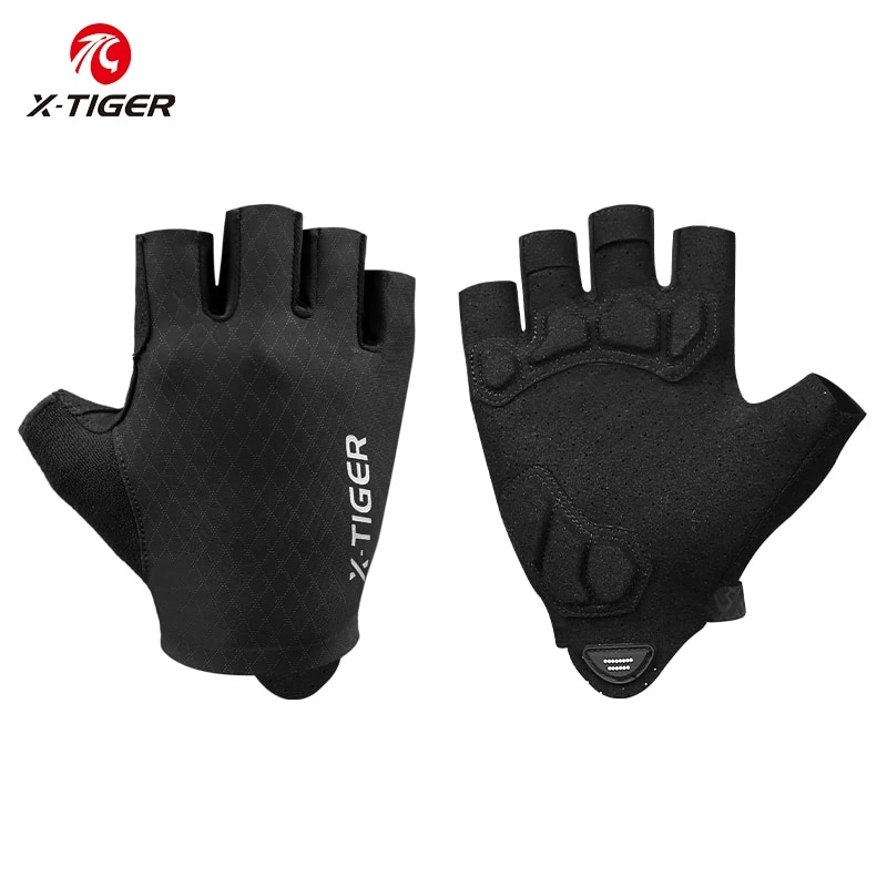 X Sports Equipment - X-TIGER قفازات ركوب الدراجات نصف إصبع