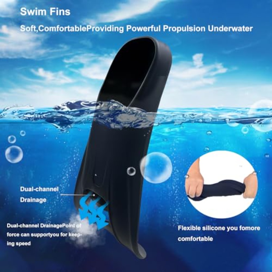 زعانف سباحة للكبار، زعانف تدري - مراجعة Swim Fin Short Blade وسعره