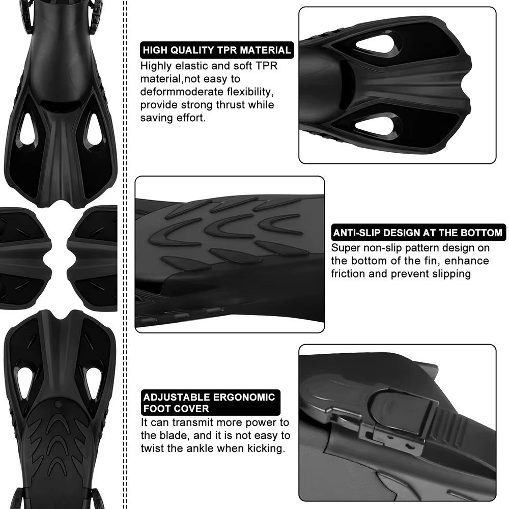 زعانف سباحة قصيرة قابلة للتعدي - مراجعة Swim Fin Short Blade وسعره