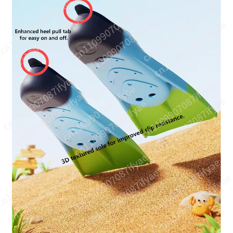 زعانف سباحة قصيرة من السيليكون - مراجعة Swim Fin Short Blade وسعره