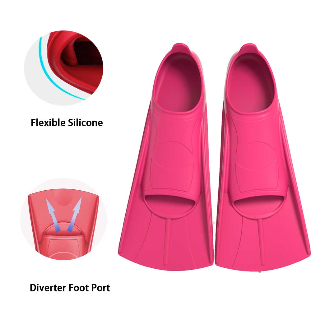 زعانف سباحة سيليكون للنساء وال - مراجعة Swim Fin Short Blade وسعره
